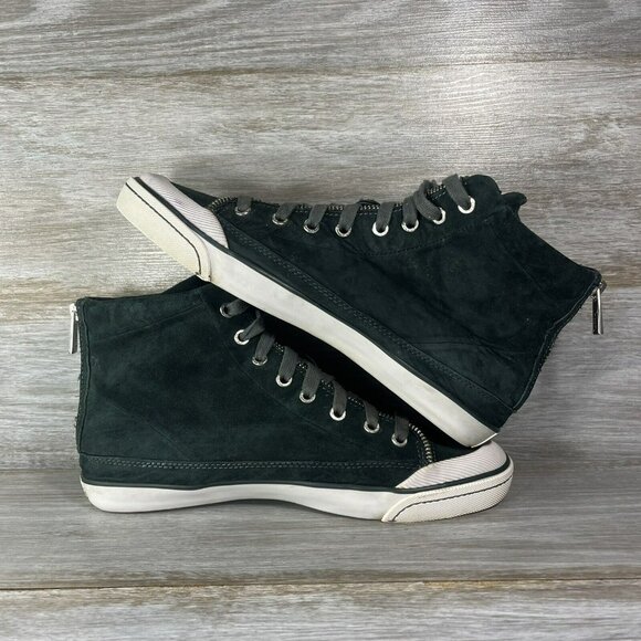 Coach Women’s Fatima Hi-Top Suede Back Zip Sneakers Size 9.5 B - Picture 7 of 9
